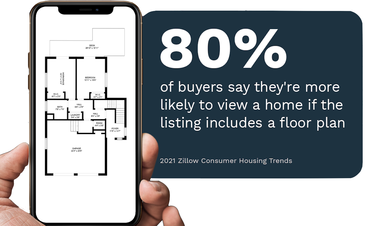 Up to 80% of buyers want a floor plan